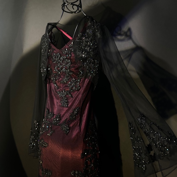 Beautiful Beaded Meshed Dress set - Picture 9 of 10